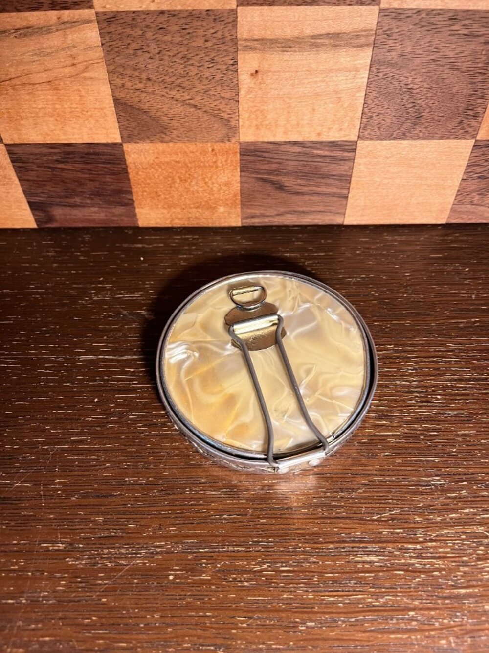 Vintage Compact Mother of Pearl Travel Mirror